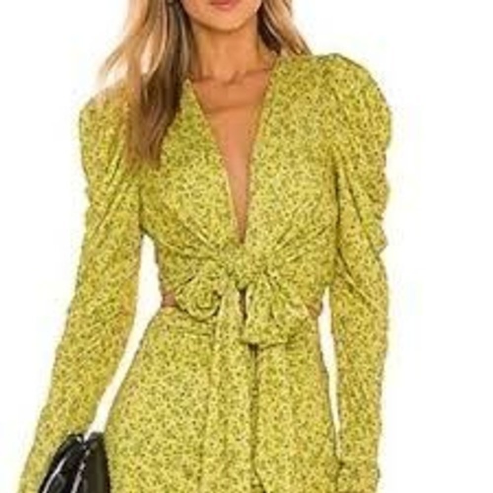 AFRM Revolve Celeste‎ Butterfly Tie Puff Sleeve Top - Size XS